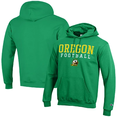 Men's Champion Oregon Ducks Football Stack Pullover Hoodie