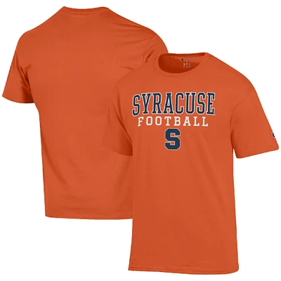 Men's Champion Orange Syracuse Football Stack  T-Shirt