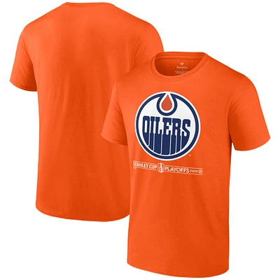 Men's Fanatics  Orange Edmonton Oilers 2024 Stanley Cup Playoffs Breakout T-Shirt