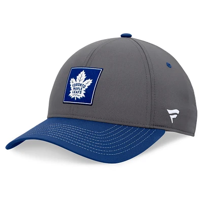 Men's Fanatics  Gray Toronto Maple Leafs 2024 Stanley Cup Playoffs Locker Room Structured Adjustable Hat