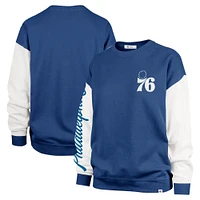 Women's '47 Royal Philadelphia 76ers  Rise Andie Oversized Pullover Sweatshirt