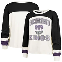 Women's '47  Cream Sacramento Kings Curve Raglan Long Sleeve T-Shirt