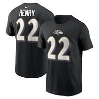 Men's Nike Derrick Henry Baltimore Ravens Player Name & Number T-Shirt