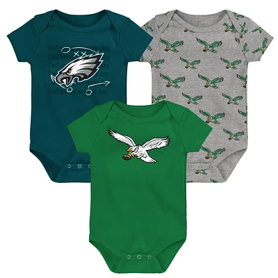 Newborn & Infant Philadelphia Eagles Team Starter 3-Pack Bodysuit Set