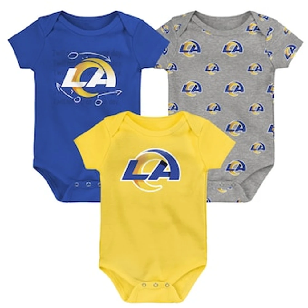 Newborn & Infant Los Angeles Rams Team Starter 3-Pack Bodysuit Set