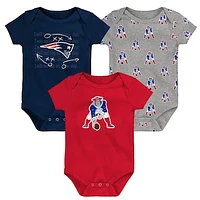 Newborn & Infant New England Patriots Team Starter 3-Pack Bodysuit Set