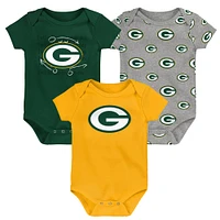 Newborn & Infant Green Bay Packers Team Starter 3-Pack Bodysuit Set