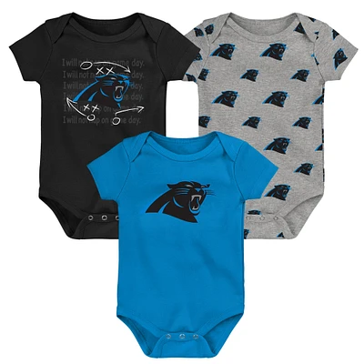 Newborn & Infant Carolina Panthers Team Starter 3-Pack Bodysuit Set