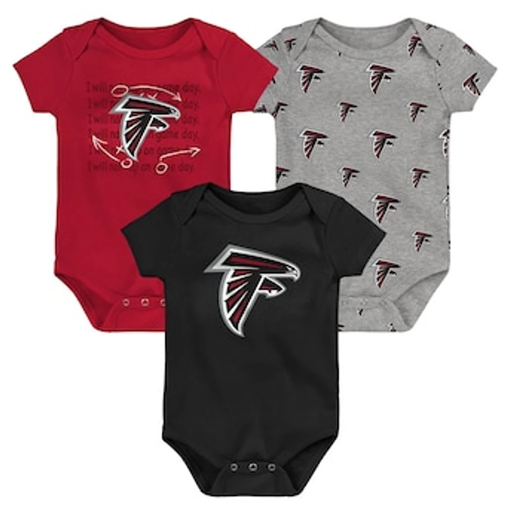 Newborn & Infant Atlanta Falcons Team Starter 3-Pack Bodysuit Set