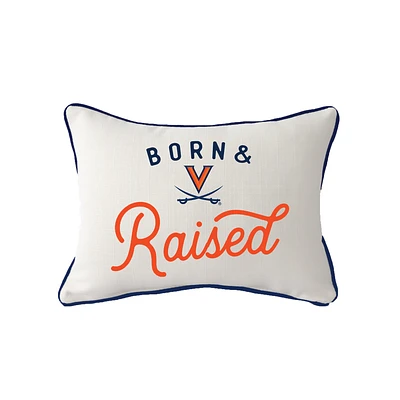 Little Birdie Virginia Cavaliers Born & Raised Piped Pillow