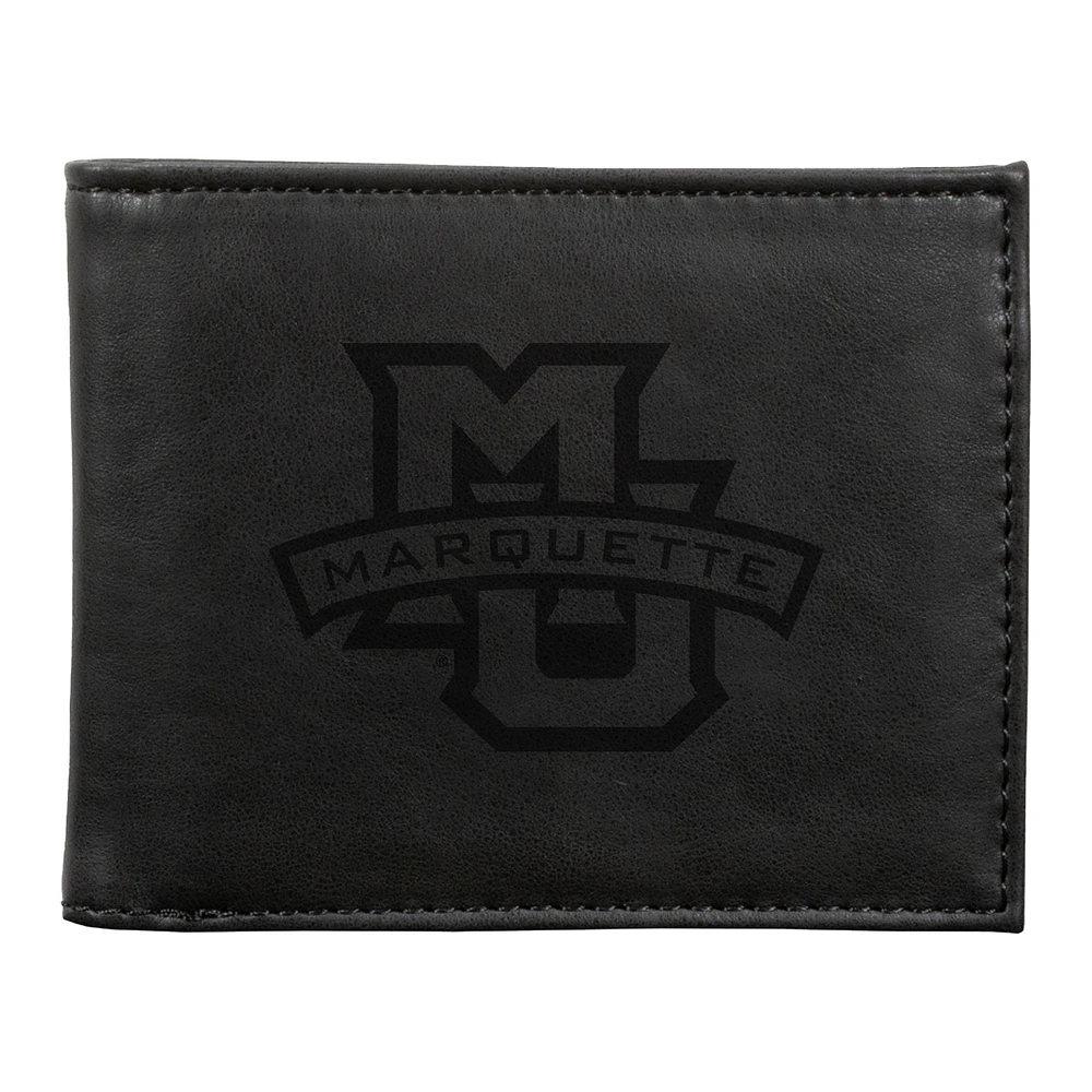 Black Marquette Golden Eagles Billfold Wallet