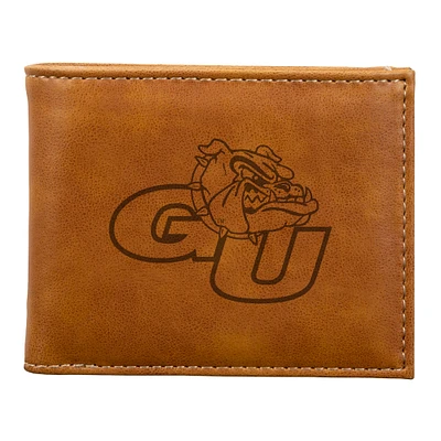 Brown Gonzaga Bulldogs Billfold Wallet