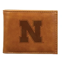 Brown Nebraska Huskers Billfold Wallet