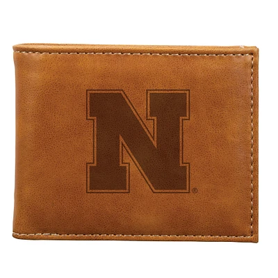 Brown Nebraska Huskers Billfold Wallet