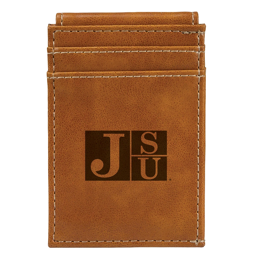 Brown Jackson State Tigers Front Pocket Wallet