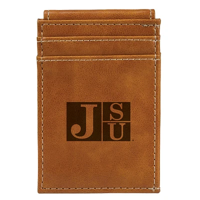 Brown Jackson State Tigers Front Pocket Wallet