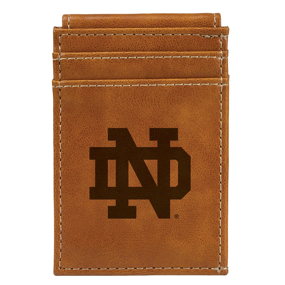 Brown Notre Dame Fighting Irish Front Pocket Wallet