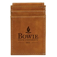 Brown Bowie State Bulldogs Front Pocket Wallet