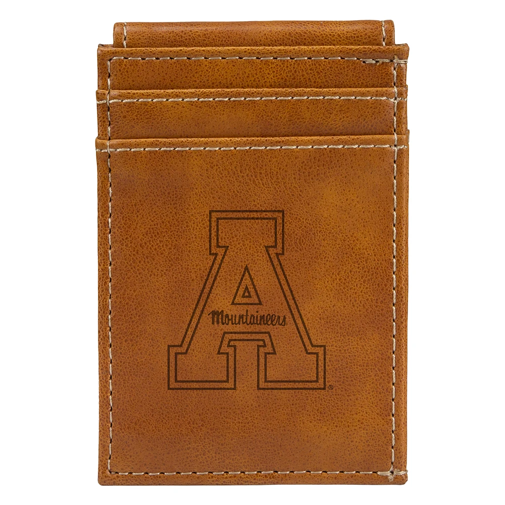 Brown Appalachian State Mountaineers Front Pocket Wallet