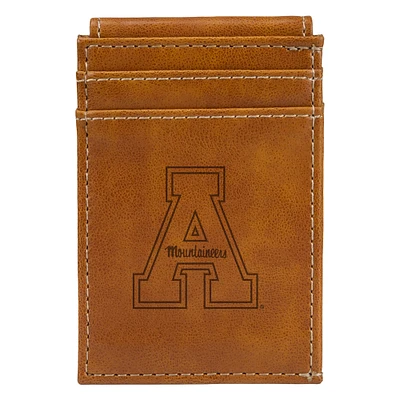 Brown Appalachian State Mountaineers Front Pocket Wallet