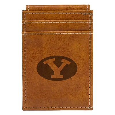 Brown BYU Cougars Front Pocket Wallet