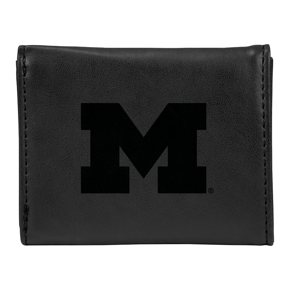 Black Michigan Wolverines Trifold Wallet