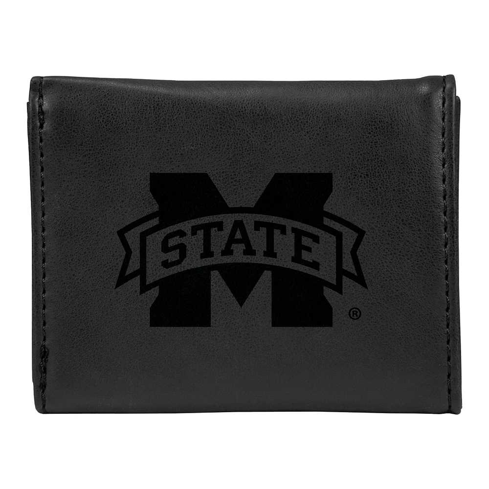 Black Mississippi State Bulldogs Trifold Wallet