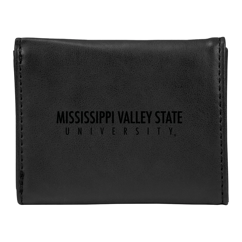 Black Mississippi Valley State Delta Devils Trifold Wallet