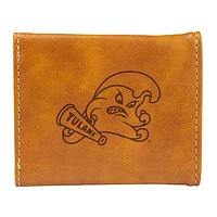 Brown Tulane Green Wave Trifold Wallet