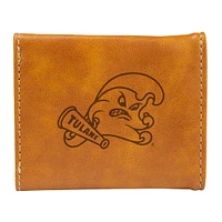 Brown Tulane Green Wave Trifold Wallet