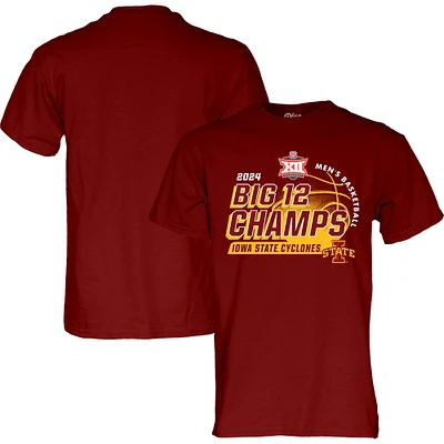 Men's Blue 84 Cardinal Iowa State Cyclones 2024 Big 12 Basketball Conference Tournament Champions Locker Room T-Shirt