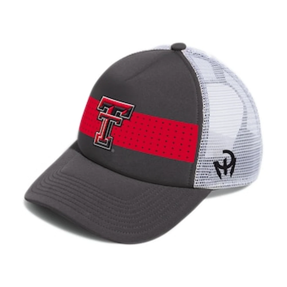 Men's Mahomes  Gray Texas Tech Red Raiders Strategy Games Foam Trucker Adjustable Hat