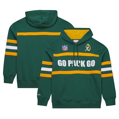 Men's  Green Bay Packers Vintage Logo Head Coach Fleece Pullover Hoodie