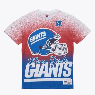 Men's Mitchell & Ness  White New York Giants Team Burst Vintage Logo T-Shirt