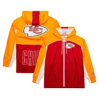 Men's Mitchell & Ness Red Kansas City Chiefs Big Shot Premium Full-Zip Windbreaker