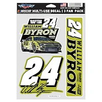 WinCraft William Byron 3-Pack Multi-Use Decal Set