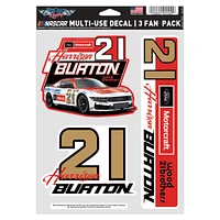 WinCraft Harrison Burton 3-Pack Multi-Use Decal Set