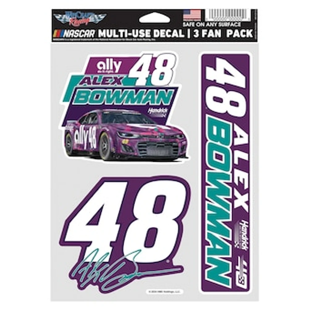 WinCraft Alex Bowman 3-Pack Multi-Use Decal Set