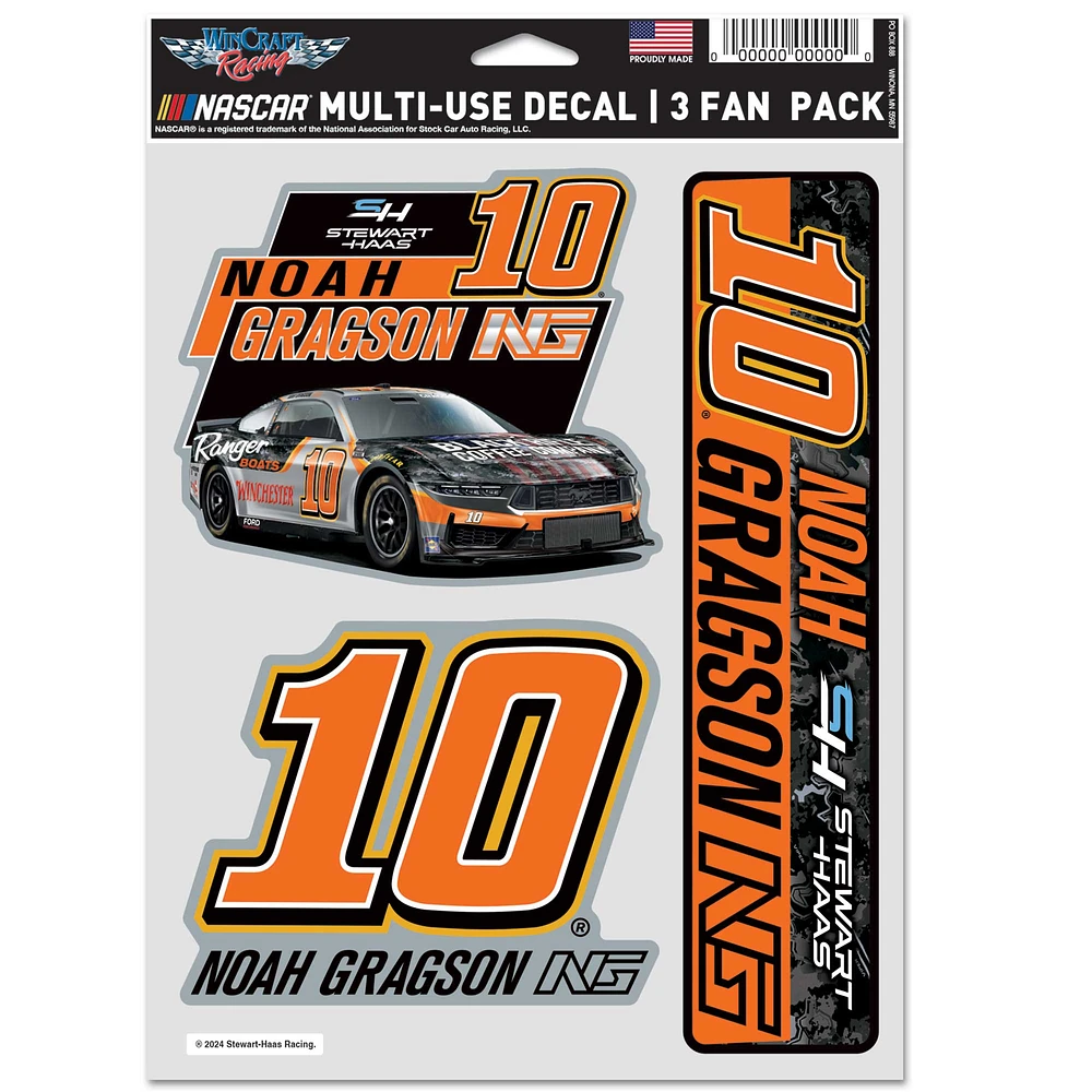 WinCraft Noah Gragson 3-Pack Multi-Use Decal Set