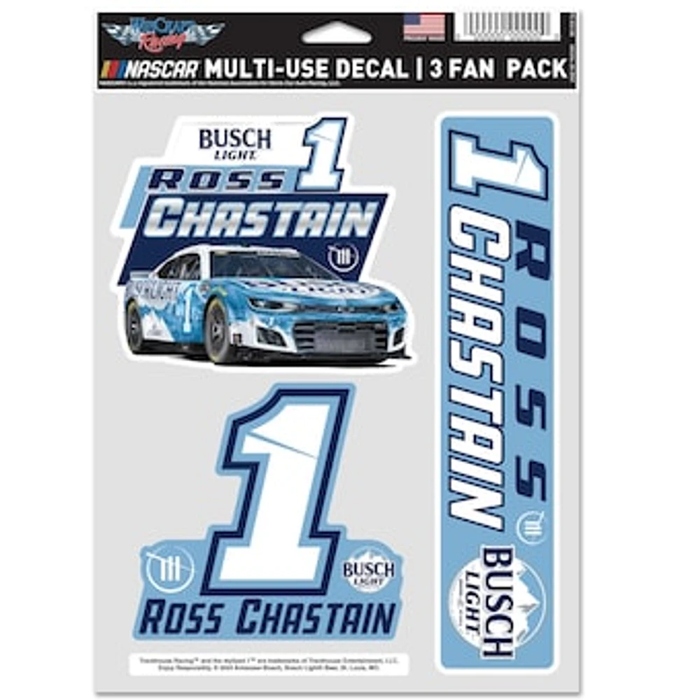 WinCraft Ross Chastain 3-Pack Multi-Use Decal Set