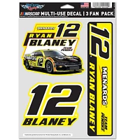 WinCraft Ryan Blaney 3-Pack Multi-Use Decal Set