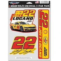 WinCraft Joey Logano 3-Pack Multi-Use Decal Set