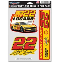 WinCraft Joey Logano 3-Pack Multi-Use Decal Set