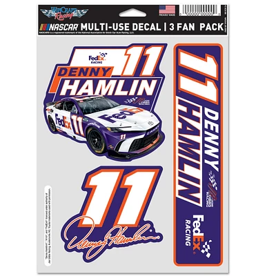 WinCraft Denny Hamlin 3-Pack Multi-Use Decal Set