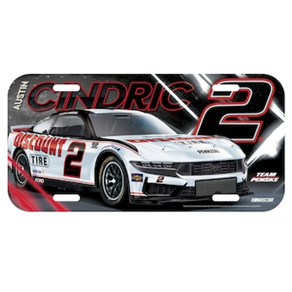 WinCraft Austin Cindric Discount Tire Plastic License Plate