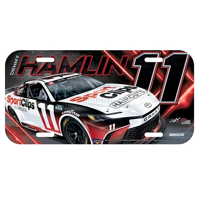 WinCraft Denny Hamlin Sport Clips Plastic License Plate