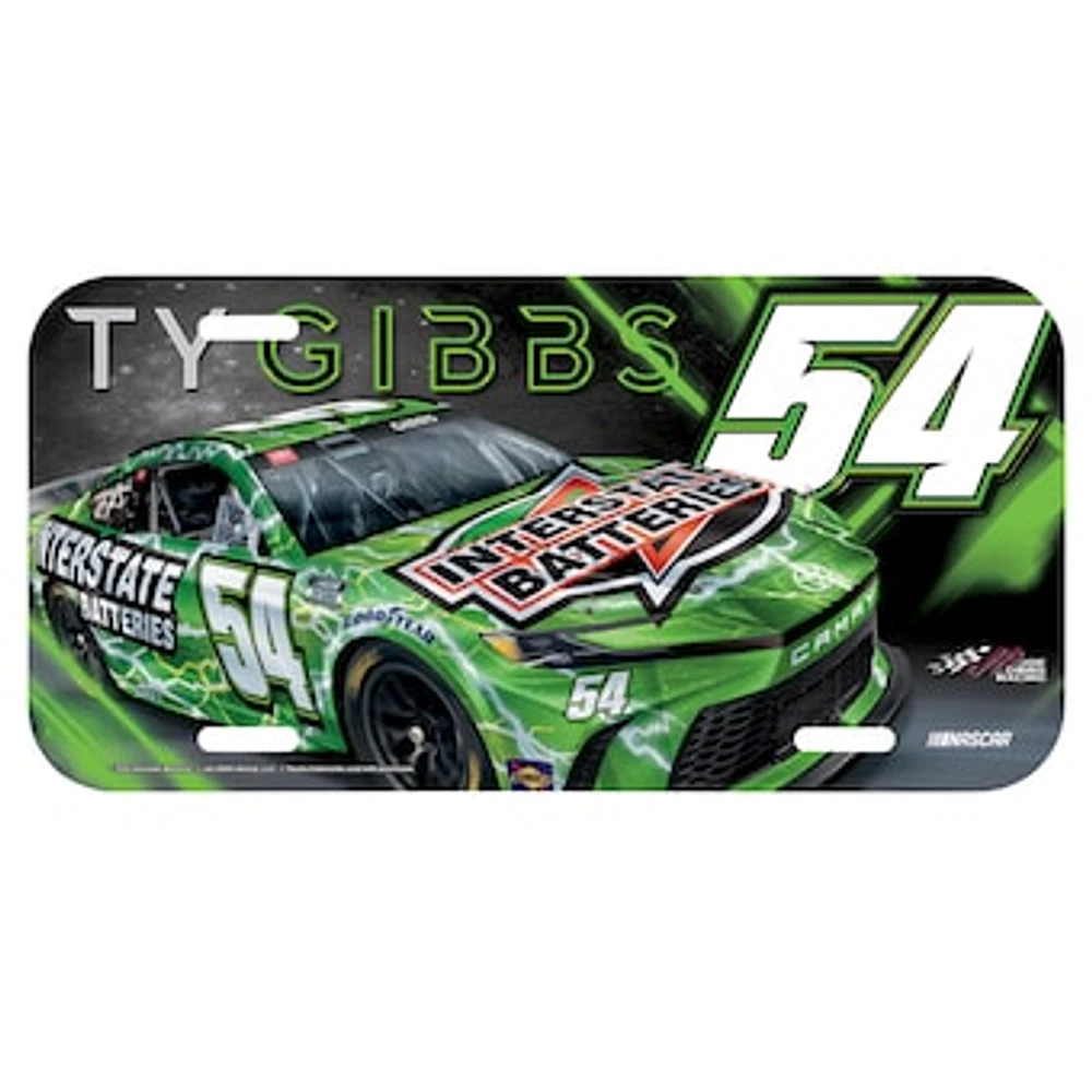 WinCraft Ty Gibbs Interstate Batteries Plastic License Plate