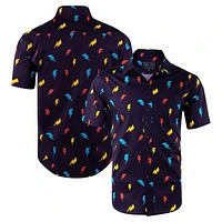 Men's Section 119 Purple David Bowie Electric Bolt Button-Down Shirt