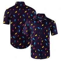 Men's Section 119 Purple David Bowie Electric Bolt Button-Down Shirt