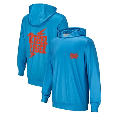 Unisex Blue David Bowie Rebel Pullover Hoodie
